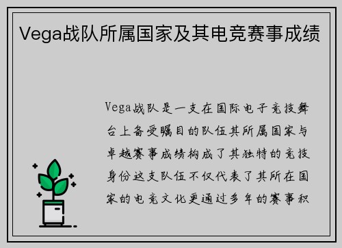 Vega战队所属国家及其电竞赛事成绩